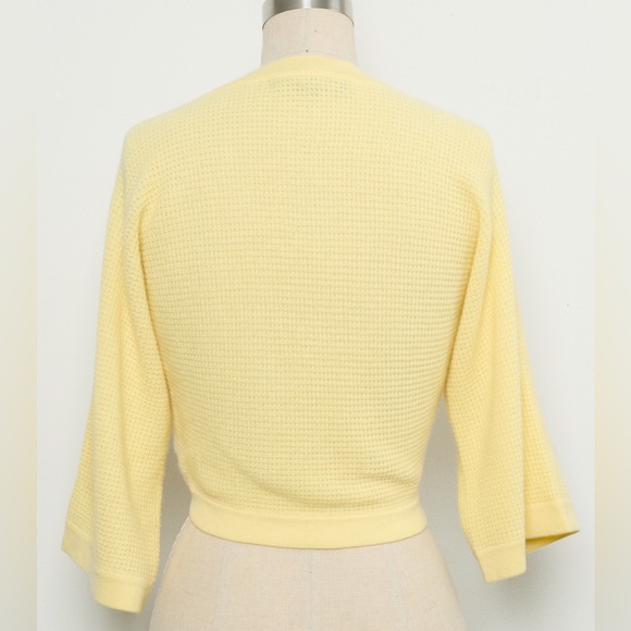 Short-Sleeve Twist-Front Sweater 100%Cashmere [NEW] - Picture 3 of 3